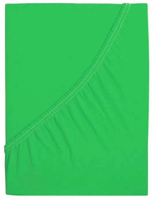 Cearsaf jersey din bumbac mako LUXORA 90x200 cm verde