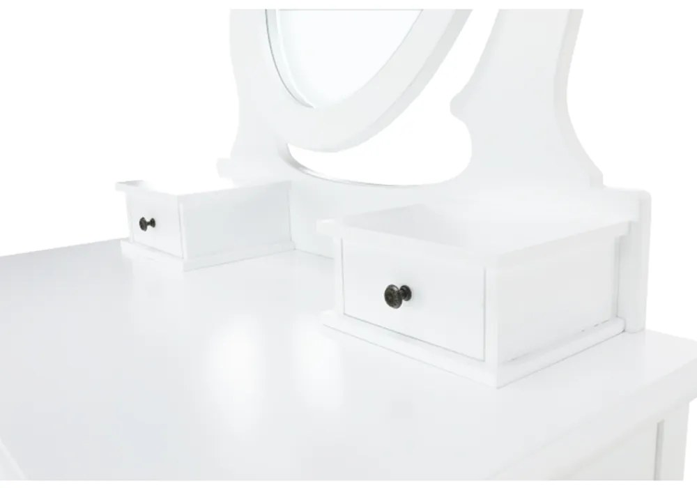 Măsuță decorativă cu scaun LINET NEW, albă