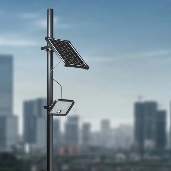 Proiector solar LED cu senzor LED/30W/6,4V 4000K