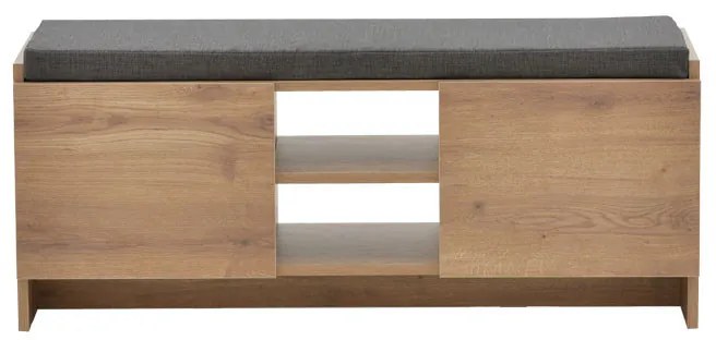 Mobilier hol scaun - dulap pantofi Zulla 10 perechi sonoma 110x37x46 cm