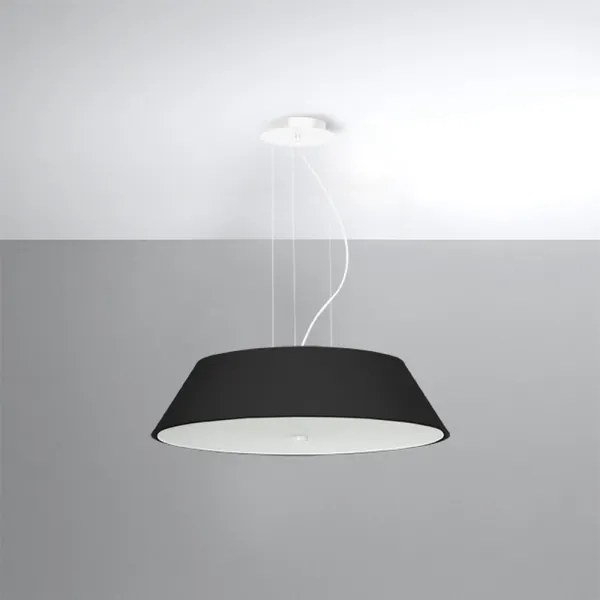 Lustră pe cablu VEGA 5xE27/60W/230V d. 60 cm neagră Sollux SL.0766