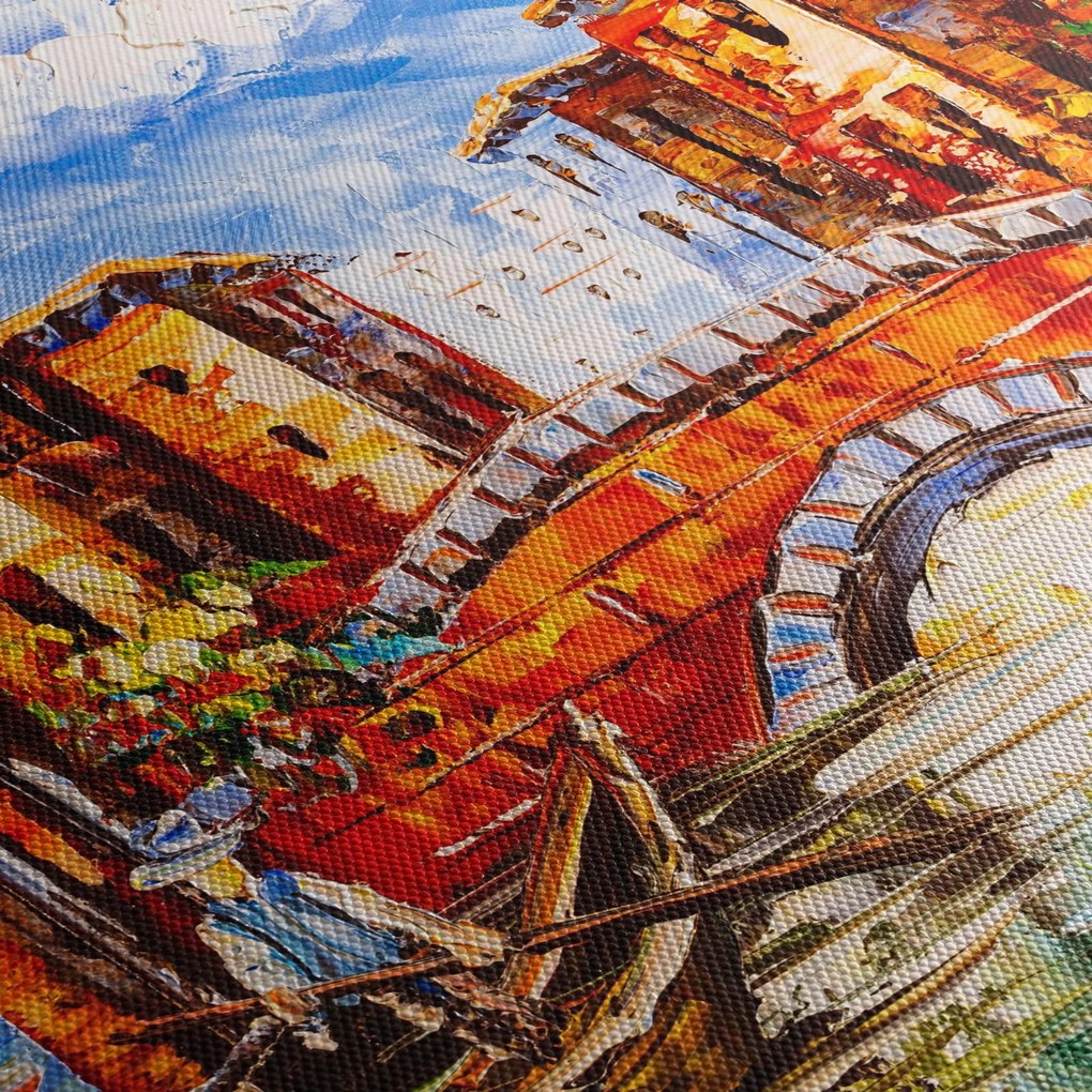 Tablou - Pictură în ulei a orașului III. (90x60 cm)