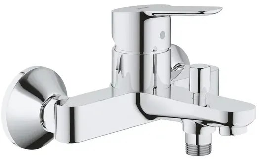 Set baterii lavoar cada Grohe BauEdge si dus cu porter Tempesta crom lucios