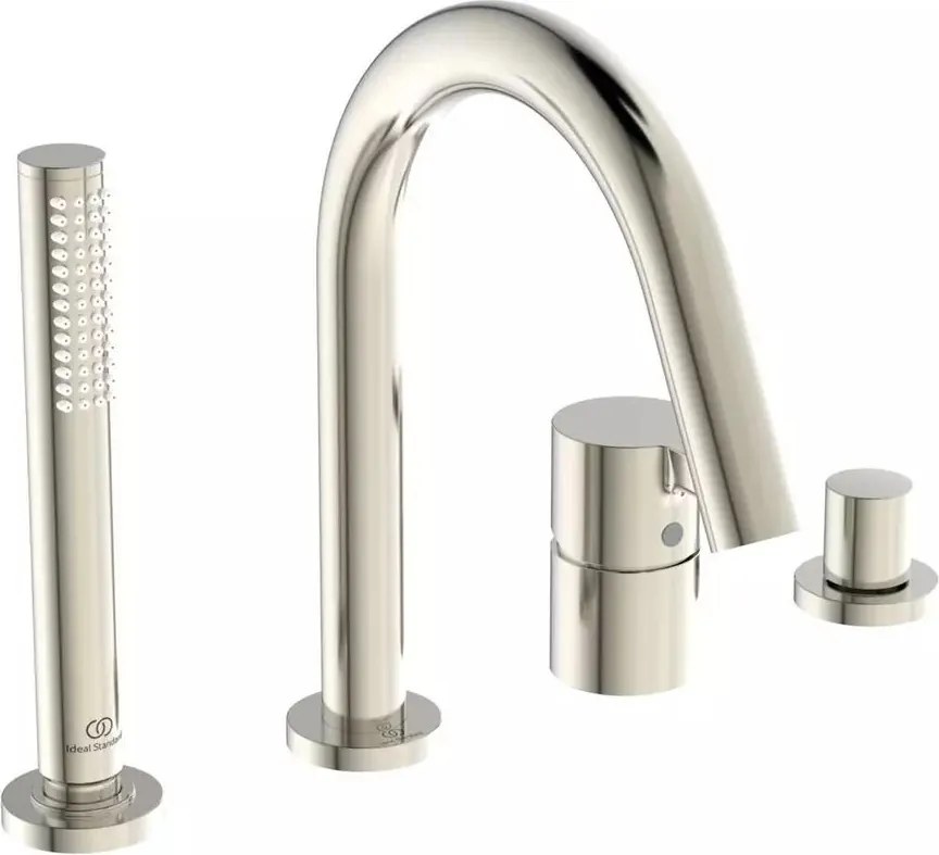 Baterie cada - dus Ideal Standard Atelier Joy argintiu Silver Storm cu 4 elemente