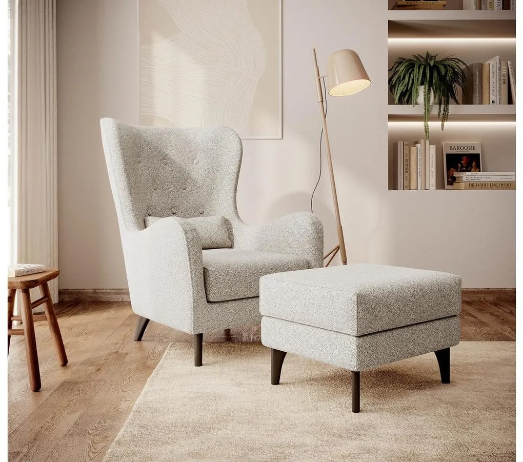 Fotoliu Calimero I (crem + wenge). 1099338