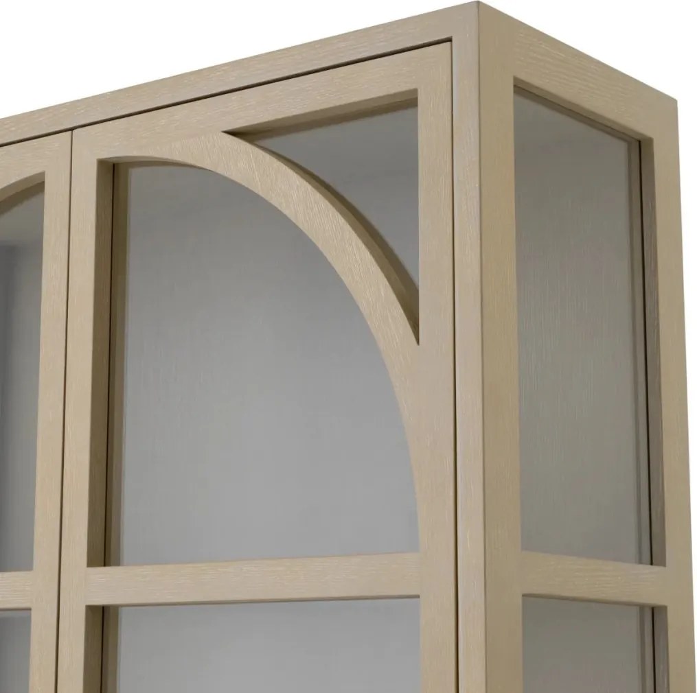 Vitrina design LUX, Furnir Stejar albit, San Bernardino