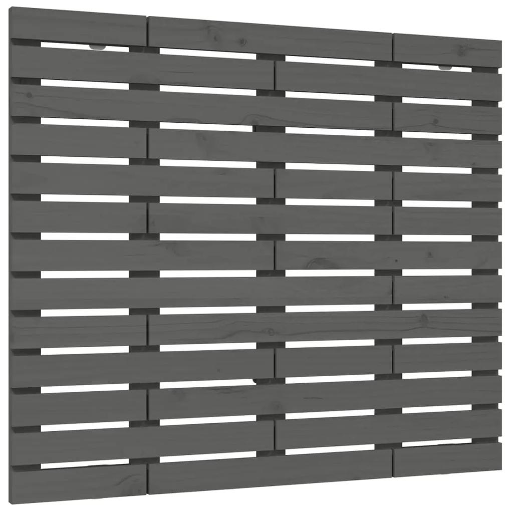 824695 vidaXL Tăblie de pat pentru perete, gri, 81x3x91,5 cm, lemn masiv pin