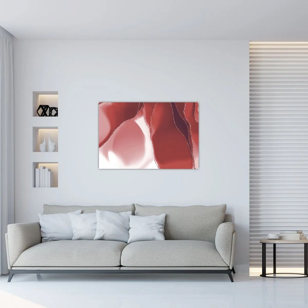 Tablou - Floare abstractă roșie N⁰3 (90x60 cm)