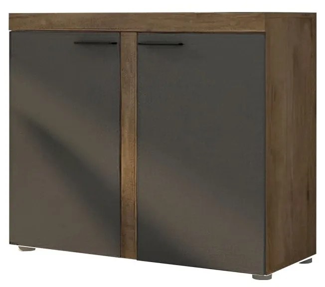 Comodă Rokara 2F 3 (Alb + beton deschis). Promo -16%. 1058574
