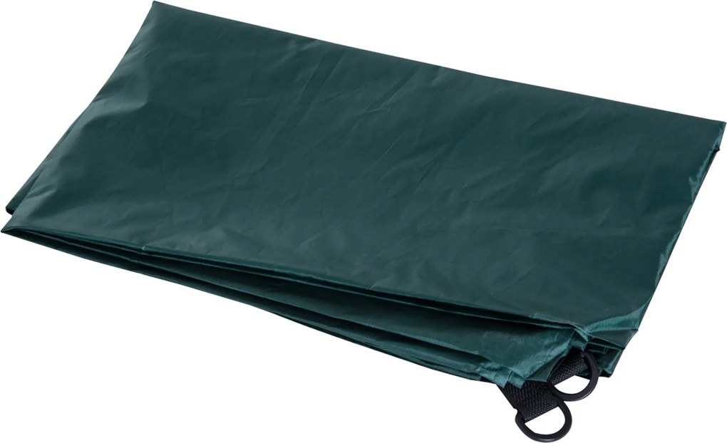 Outsunny Umbrelă de Plajă și Grădină 2x2m cu Cort, din Poliester și Metal, Verde și Alb | Aosom Romania