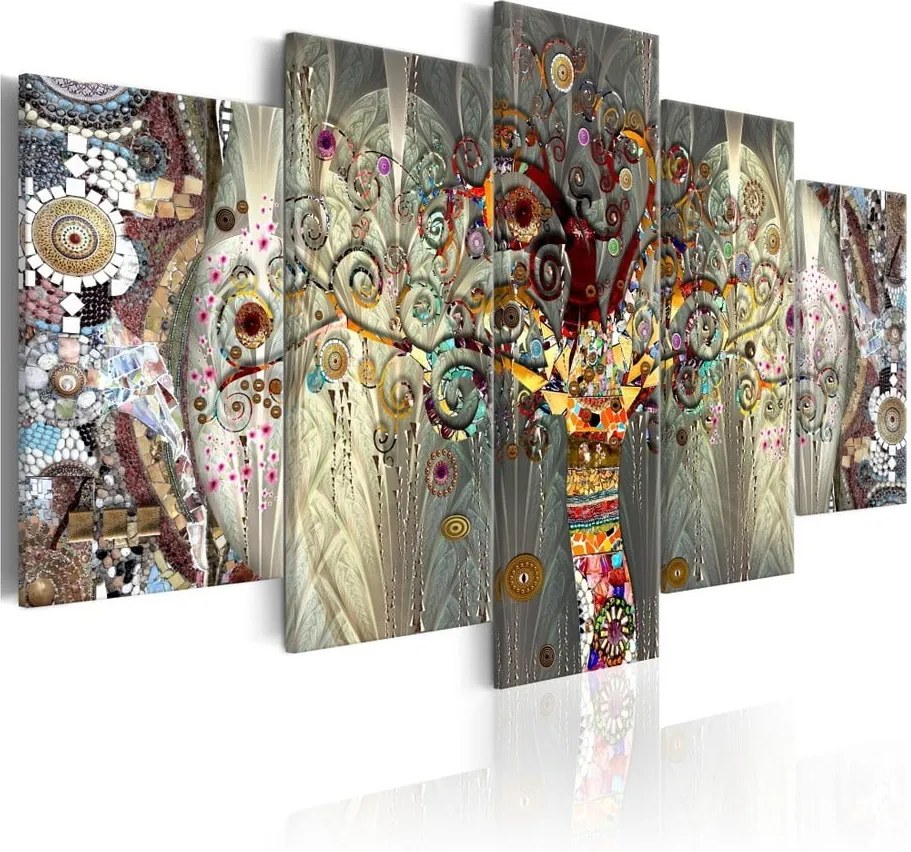Tablou pe pânză din mai multe piese Bimago Tree of Life, 100 x 50 cm
