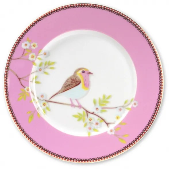 Farfurie din porțelan, Pip Studio, Pink, 21cm, colecția Early Bird