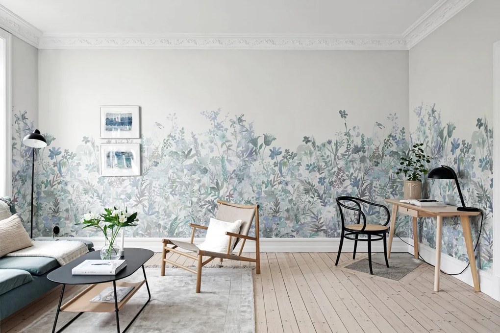 Fototapet, May Meadow, Soft Blue, Rebel Walls