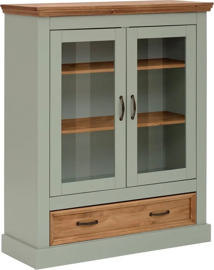 Vitrină verde-deschis din lemn de pin 100x120 cm Selma – Støraa