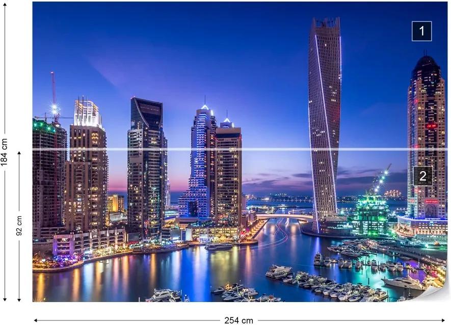 Fototapet GLIX - Dubai Marina + adeziv GRATUIT Tapet nețesute - 254x184 cm