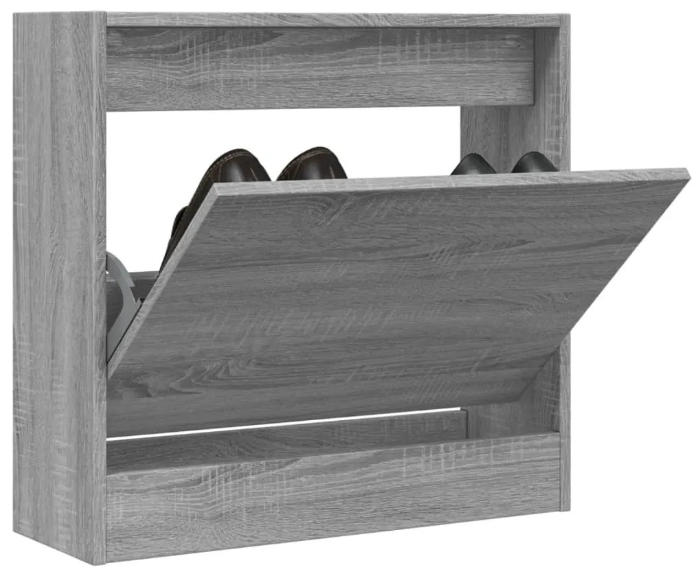 vidaXL Pantofar, gri sonoma, 60x21x57 cm, lemn prelucrat
