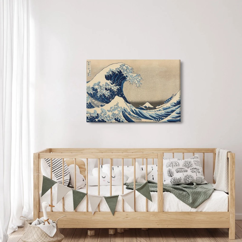 Tablou - Katsushika Hokusai, Under the Wave off Kanagawa, reproducere (90x60 cm)