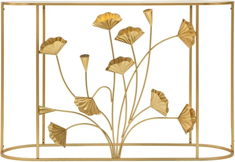 Masă consolă aurie 40x120 cm Flow – Mauro Ferretti