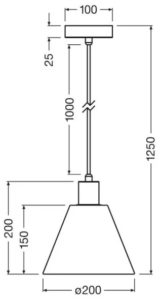 Lustră pe cablu Ledvance DECOR RAFFIA 1xE27/15W/230V