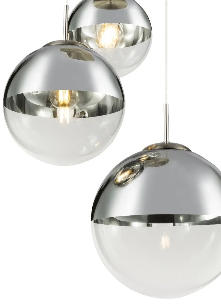 Lustra moderna cu 3 pendule VARUS nickel/crom 15851-3 GL