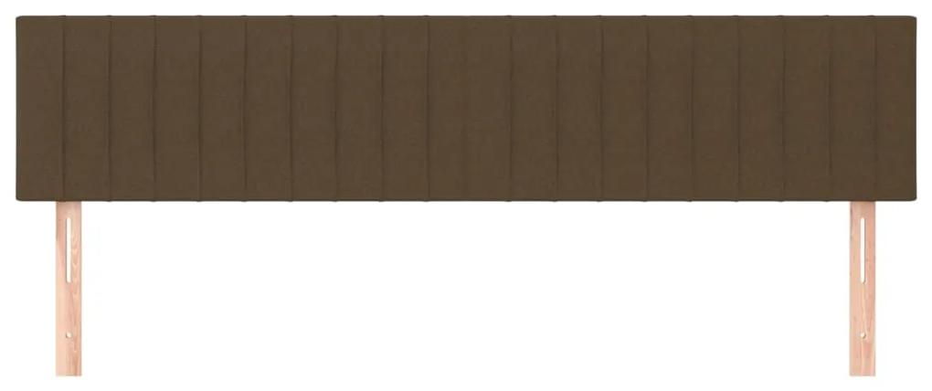 Tablii de pat, 2 buc, maro inchis, 90x5x78 88 cm, textil 2, Maro inchis, 90 x 5 x 78 88 cm