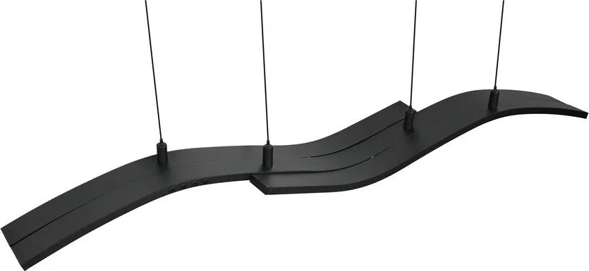 Lustră negru-mat LED cu control prin telecomandă/cu intensitate reglabilă din metal Spider – Trio Select