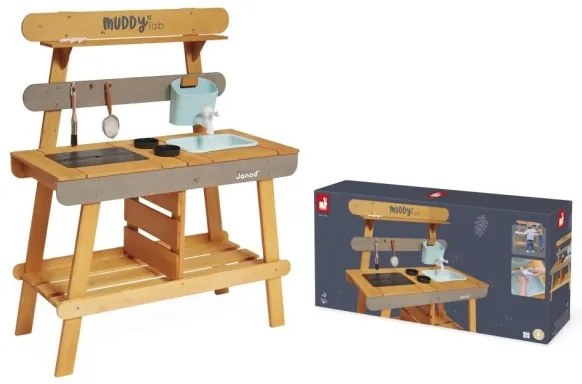 Janod - Bucătărie de exterior din lemn MUDDY LAB