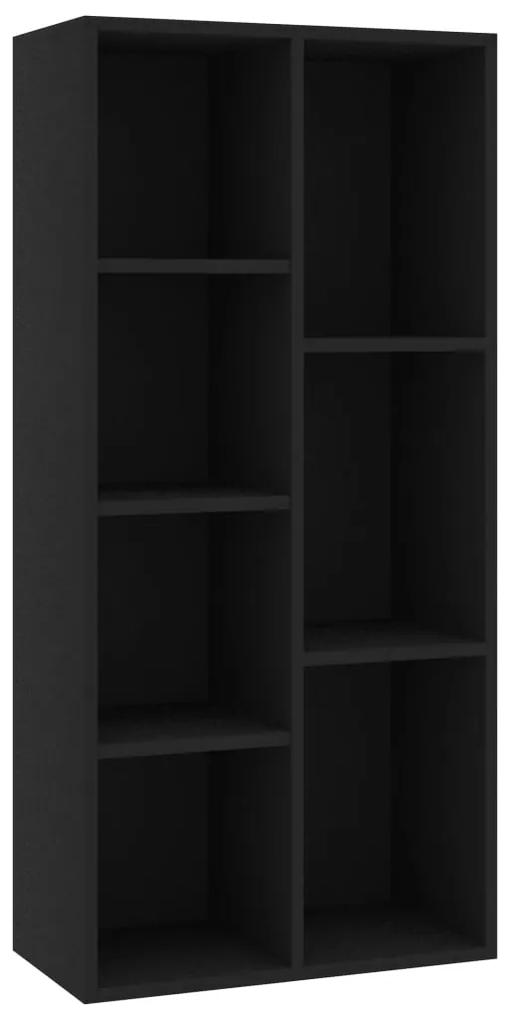 801108 vidaXL Bibliotecă, negru, 50 x 25 x 106 cm, PAL