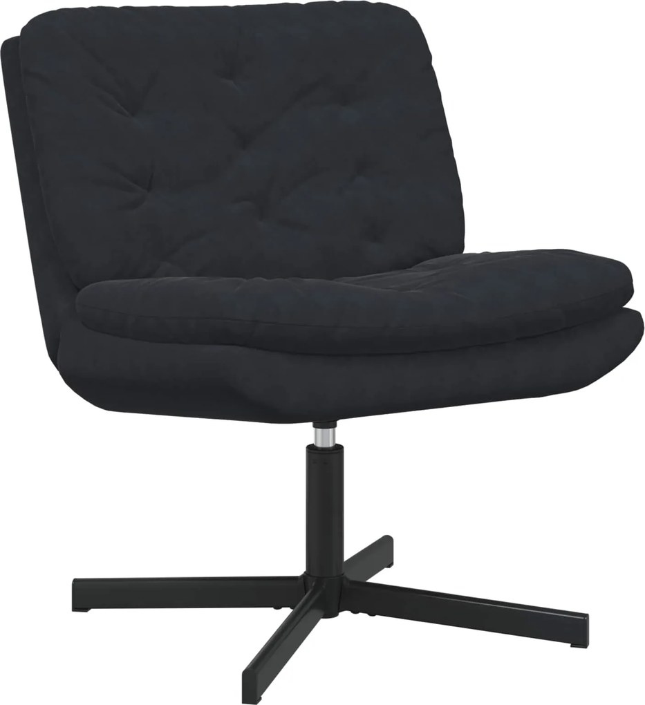 vidaXL Scaun Relaxant Rotativ Negru 63 x 75 x 76 cm Catifea