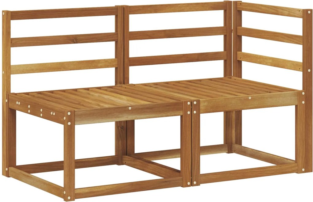 vidaXL Canapea de exterior din mijloc și colț 2 Bucată natural