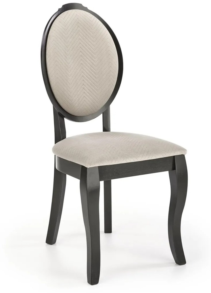Scaun Velo tapitat bej/negru - H96
