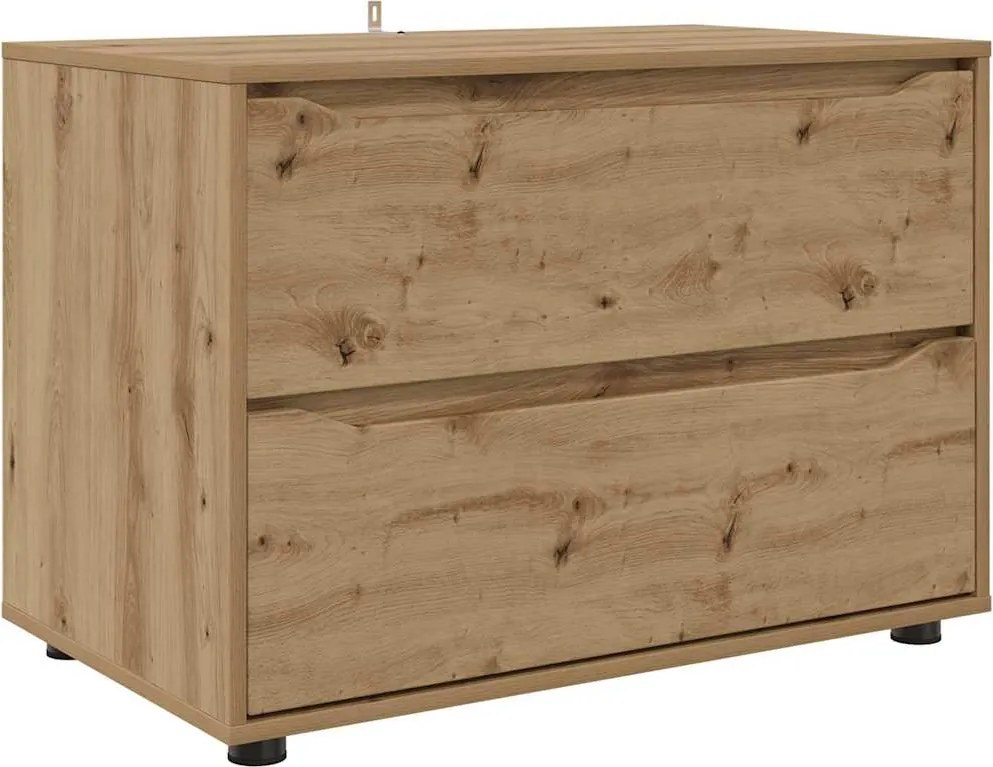 vidaXL Dulap de depozitare Stejar Artizanal 80 x 48 x 57 cm