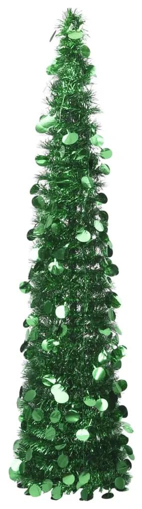vidaXL Brad de crăciun artificial tip pop-up, verde, 150 cm, pet
