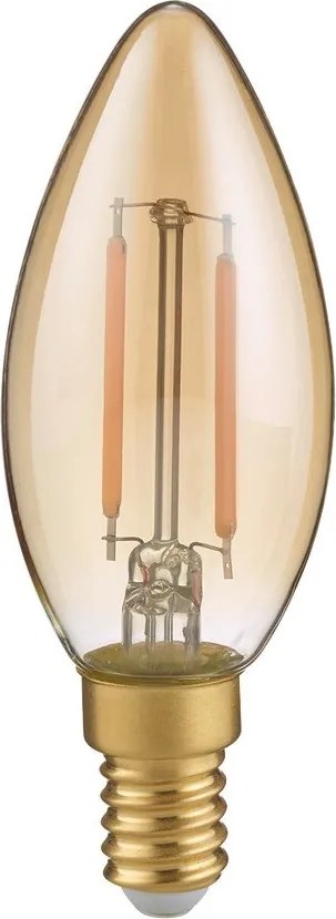 Bec LED/cu filament E14, cu lumină albă caldă 2 W Kerze – Trio