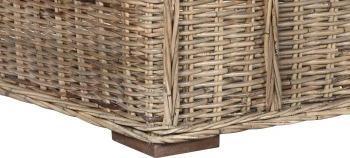 Canapea de exterior 3 locuri din rattan natural cu perne incluse, „Isla”