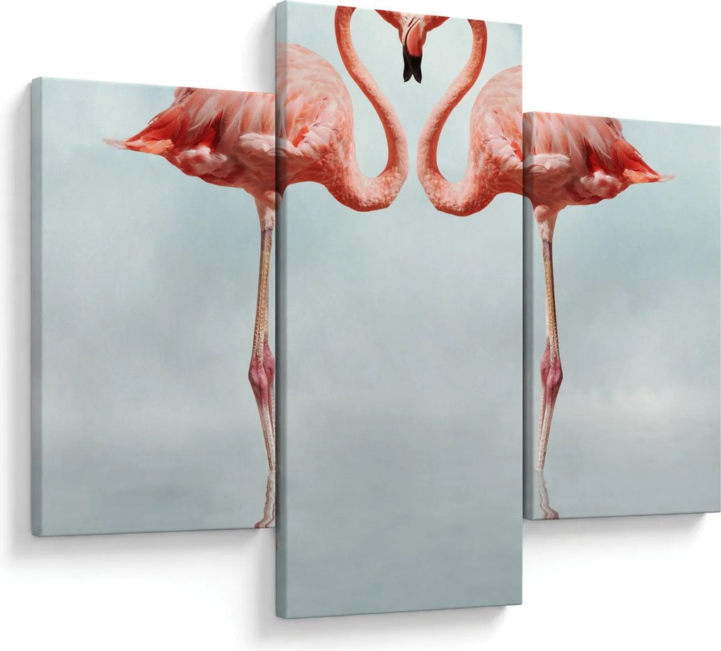 Tablou cu doi flamingo (90x60 cm)