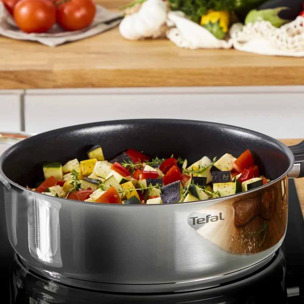 Tigaie cu capac din inox ø 24 cm Cook Eat – Tefal