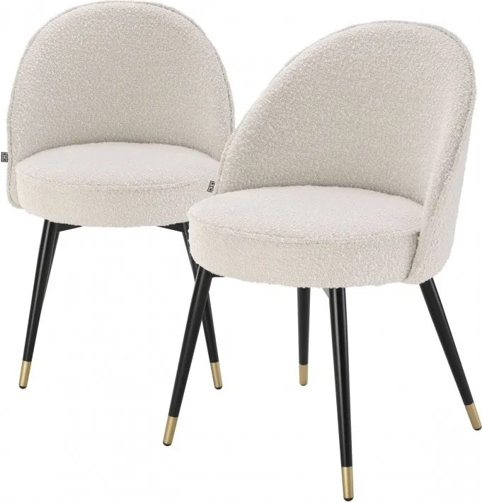 Set de 2 scaune elegante design LUX Cooper, crem 113988 HZ