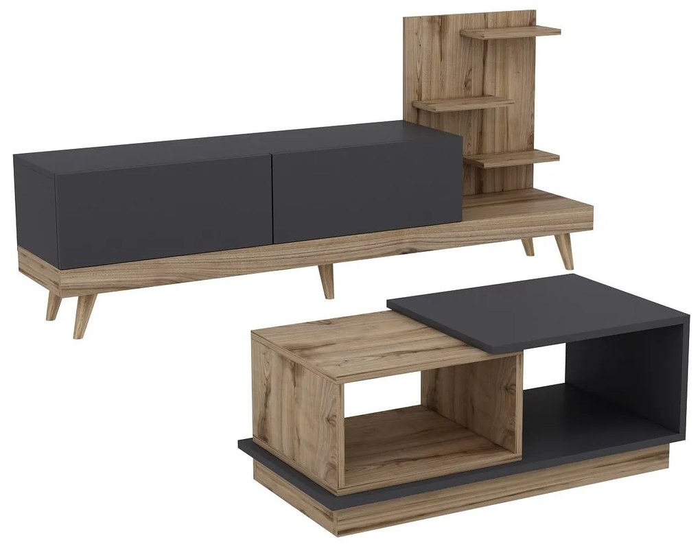 Mobilier living Dido (antracit + Nuc). 1089125