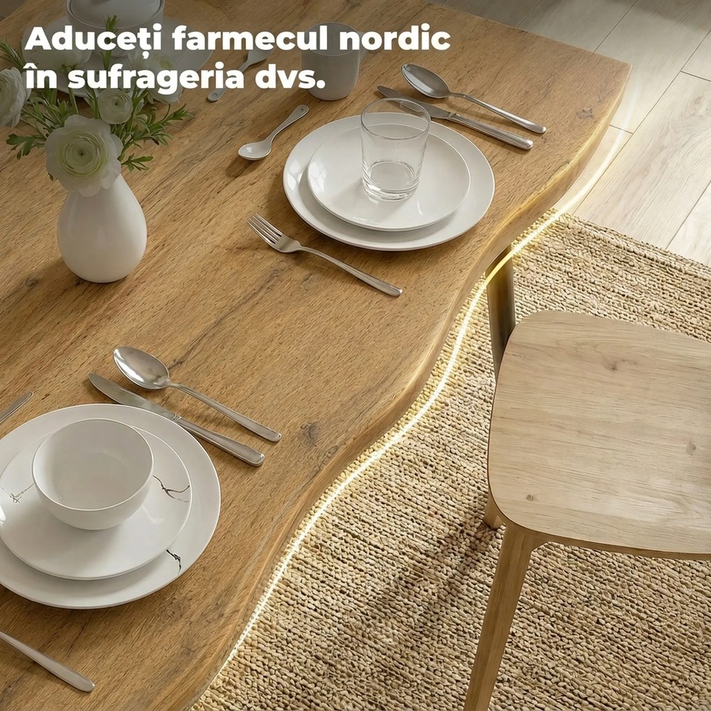 HOMCOM Masă de dining dreptunghiulară pentru 4 persoane, 110x70 cm, stejar/negru | Aosom Romania