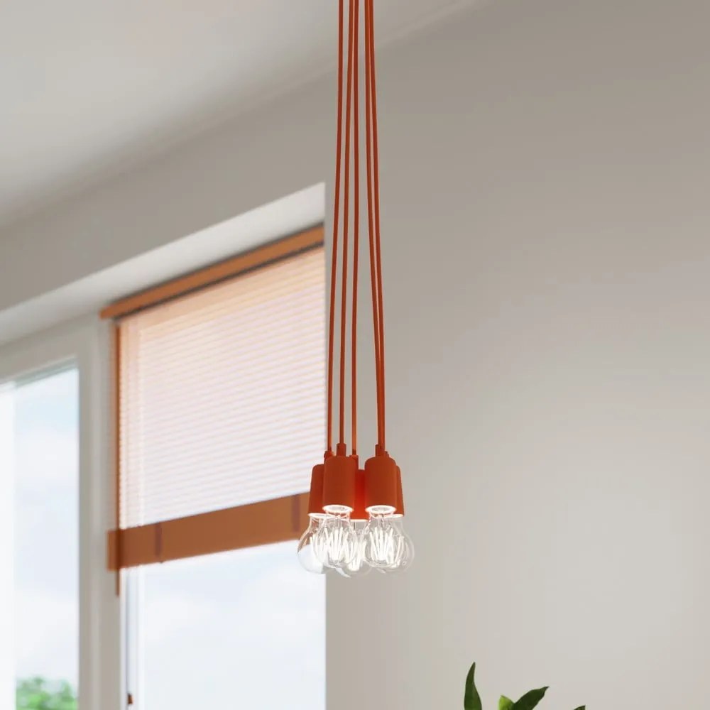 Lustră portocalie ø 25 cm Rene – Nice Lamps