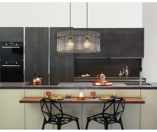 Lustră pe cablu Globo 15698H3 GORLEY 2xE27/60W/230V negru