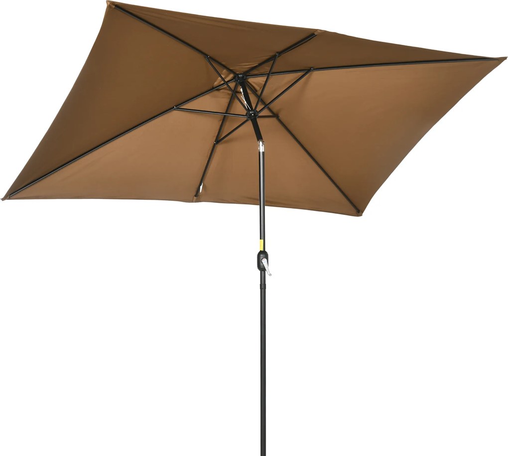 Outsunny Umbrela de Gradina Dreptunghiulara 195×295 cm – Alb | Aosom Romania