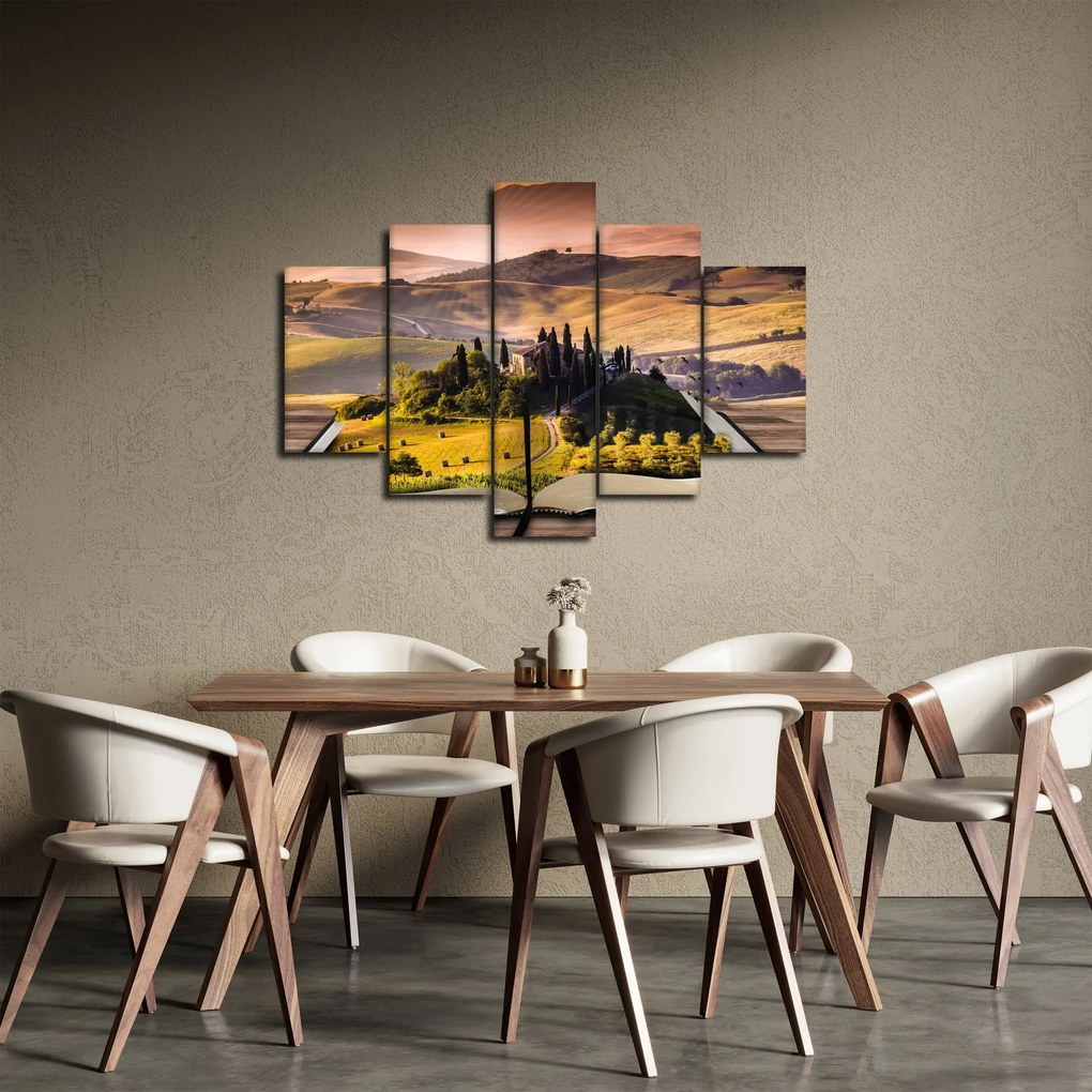 Tablou cu peisaj în carte (150x105 cm)