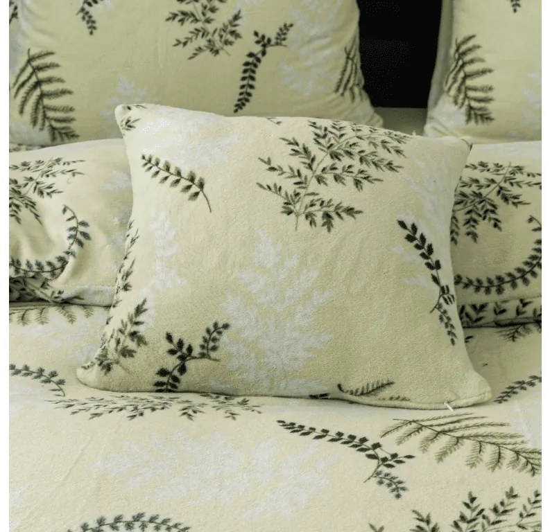 Lenjerie de pat din microplus LEAFY verde deschis Dimensiunile lenjeriei: 70 x 90 cm | 140 x 200 cm