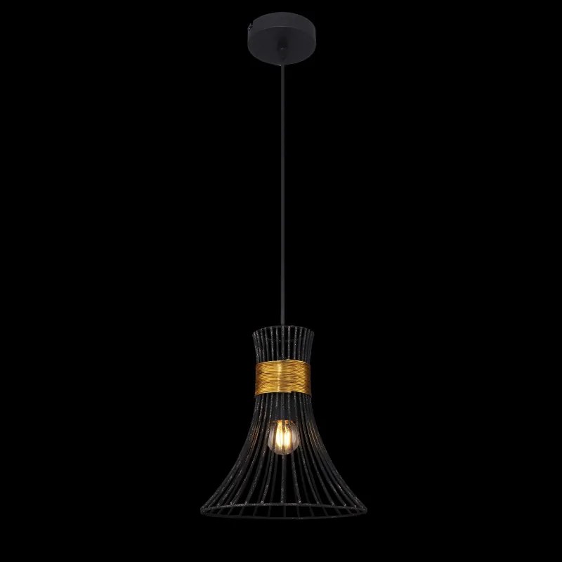 Pendul modern metalic negru-auriu diam. 22cm PURRA 54814H GL