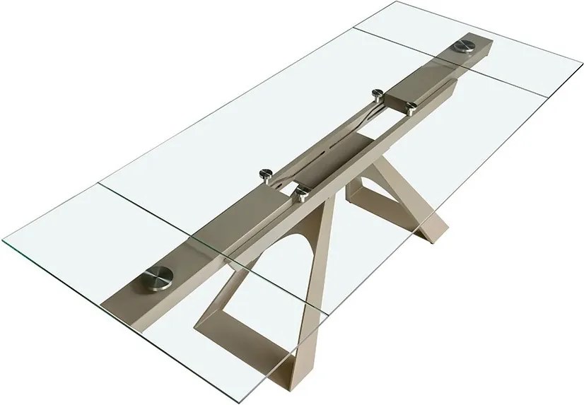 Masa extensibila deosebita design LUX Glass 160-240x100cm