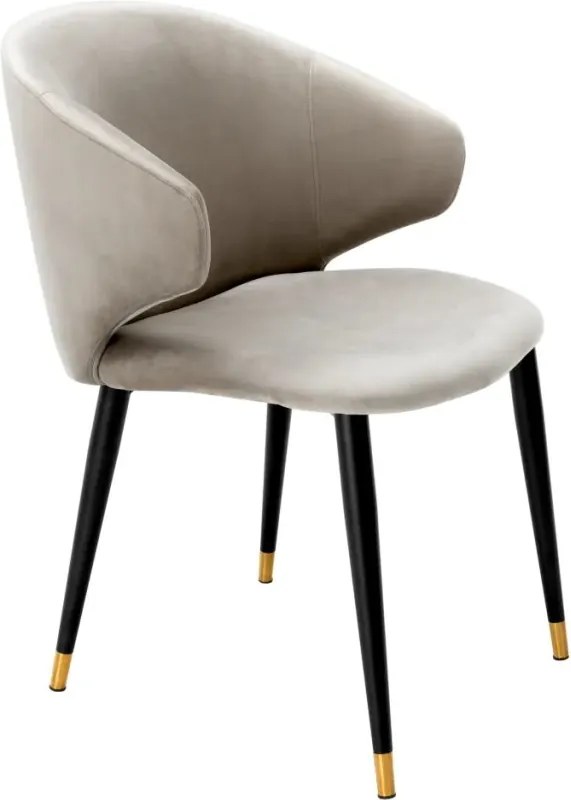 Scaun design LUX Volante catifea bej 112777 HZ