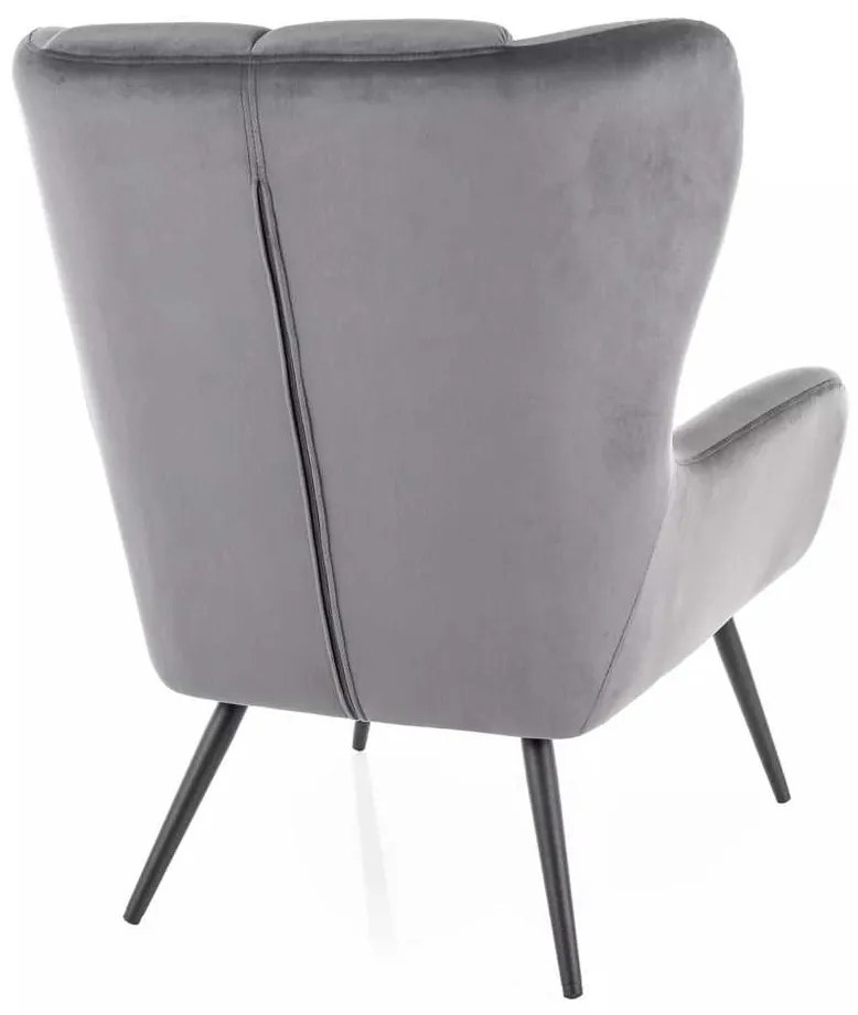 Fotoliu Arroyal Velvet, gri