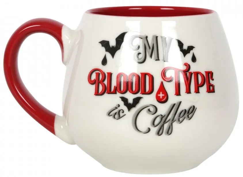 Cana ceramica Victorian Vampire - My Blood Type is Coffee, capacitate 500 ml